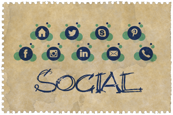 Kuvassa sosiaalisen median logoja ja teksti Social.